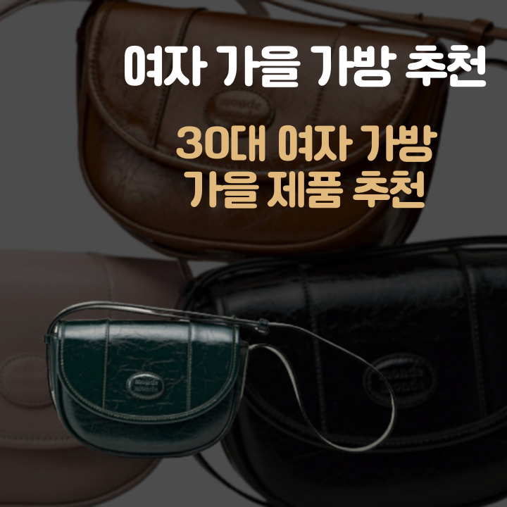  30대 여자 가방 가을 제품 추천 몽드몽드 앤오즈 레더리