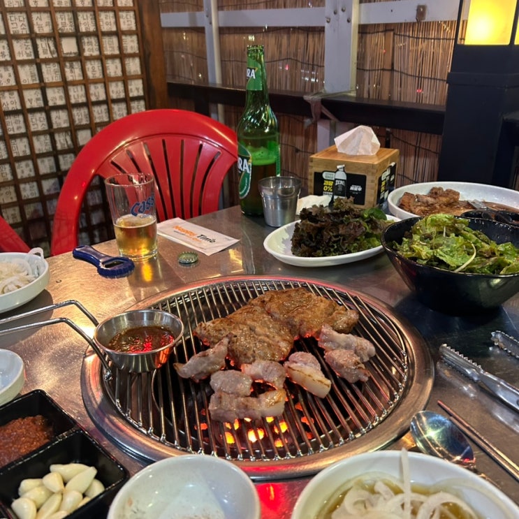  [대구 동촌유원지 술집] 노상폼 미친 야외 고깃집 "마포연탄불갈비"