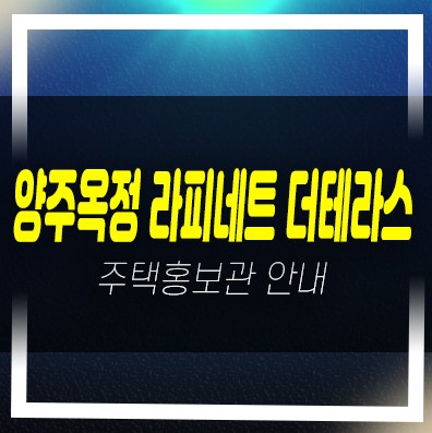  월드메르디앙 양주옥정 라피네트 더테라스 옥정동 단독주택 분양/매매 신축현장 분양사무실 문의