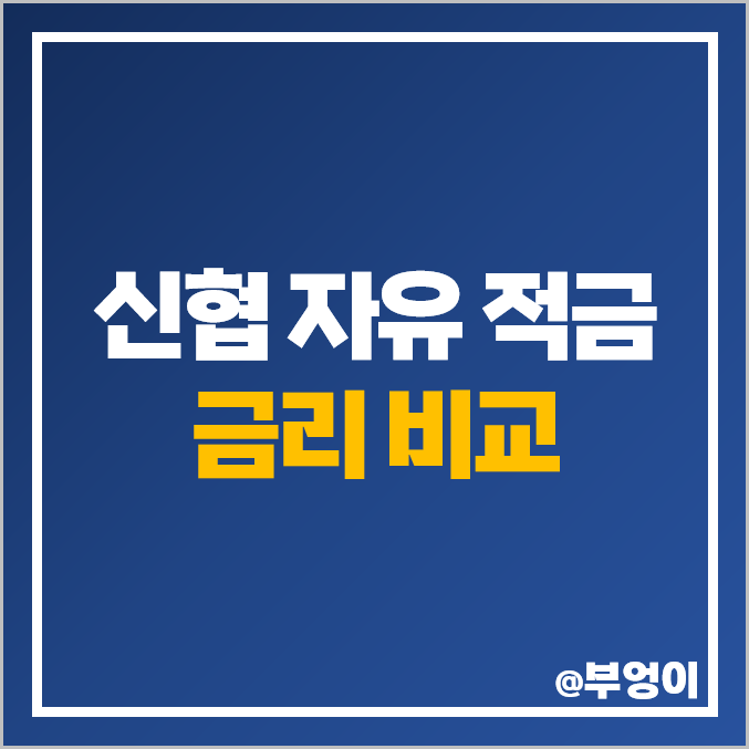 신협 적금 금리 비교 단기 1년 2년 이자 높은 자유 특판 추천 신협 적금 금리 비교 단기 1년 2년 이자 높은 자유 특판 추천
