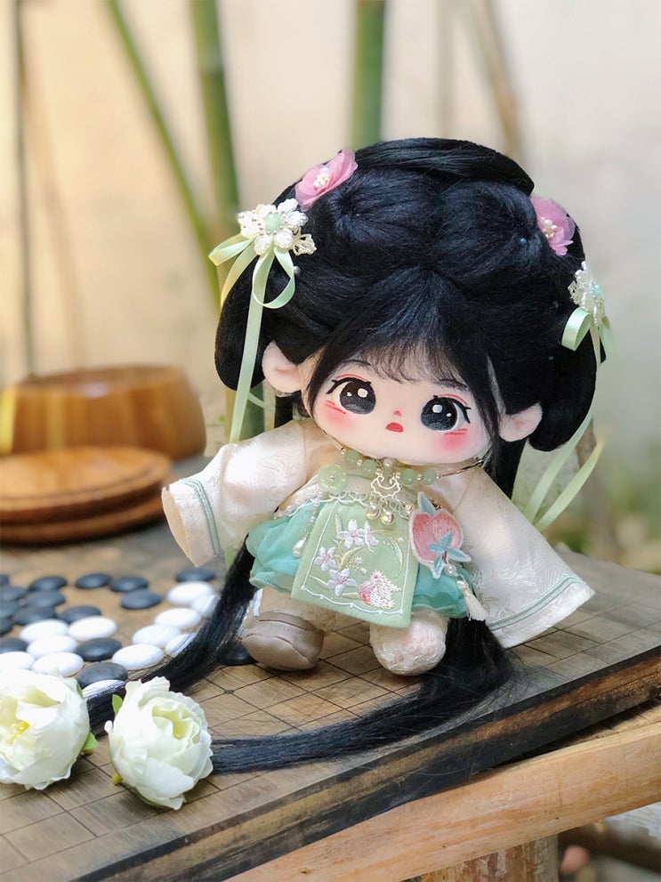 20cm 중국 고대 고요한 연꽃 그림자 세트 전통의상 인형옷 아이돌인형옷