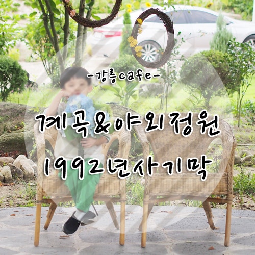 강릉 아이랑 가기 좋은 카페 「1992년사기막」 + 계곡과 야외정원 :)
