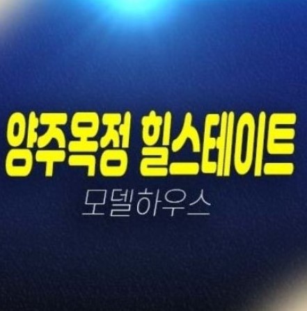 양주옥정 힐스테이트 파티오포레 대단지(블록형 단독주택) 잔여보유분 모델하우스