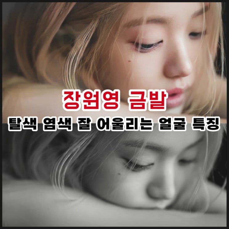  아이브 장원영 금발 탈색 염색 잘 어울리는 얼굴 특징