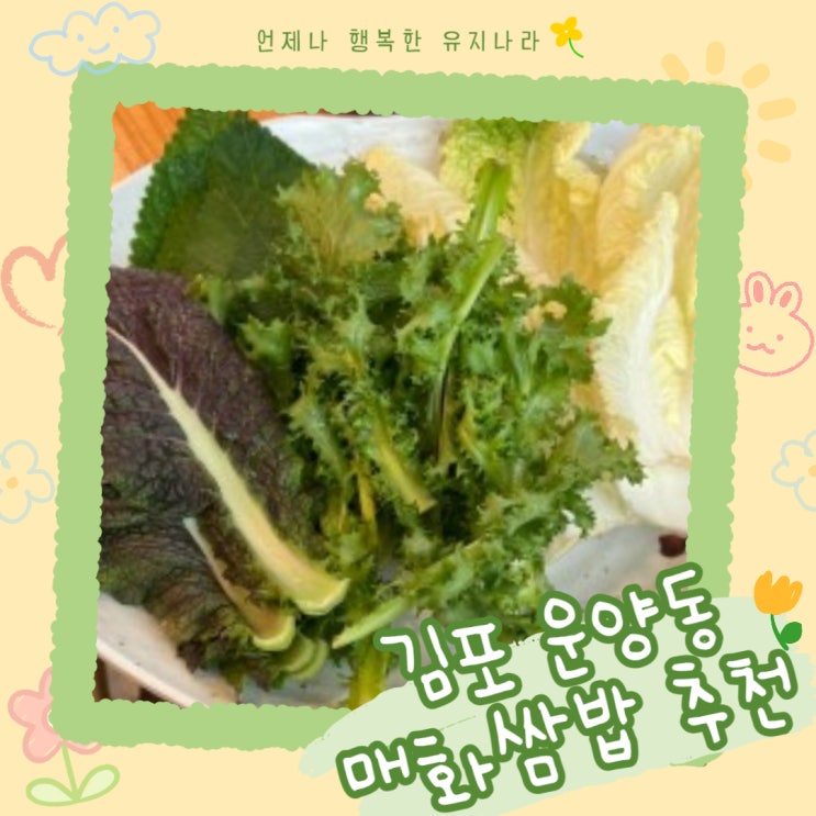  김포 운양동맛집 쌈밥정식<매화쌈밥>