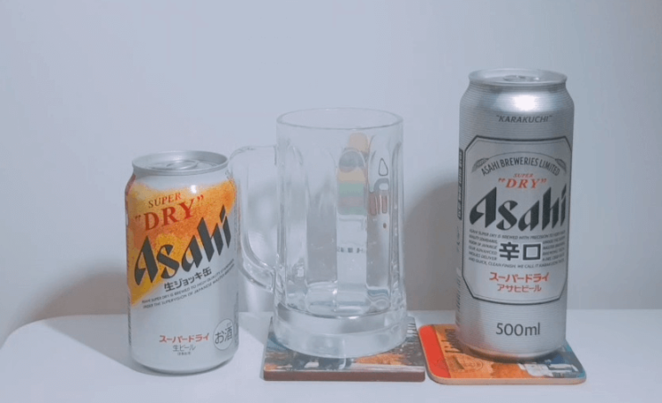아사히 슈퍼드라이(Asahi SuperDry) 생맥주 캔(거품 맥주) 차이