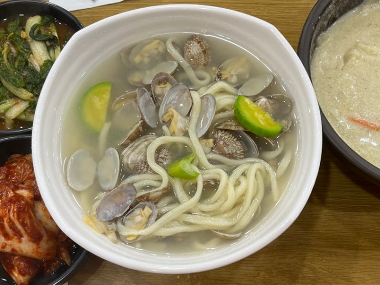  청정 칼국수 수제비 전문점 본점 | 부천 상동 맛집 추천(들깨수제비, 바지락칼국수)