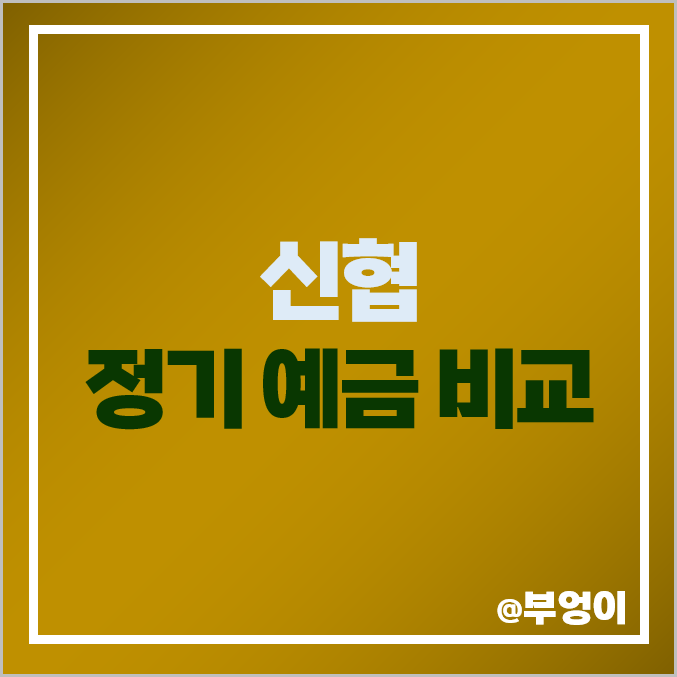 신협 정기 예금 금리 비교 이자 높은 고금리 특판 추천 신협 정기 예금 금리 비교 이자 높은 고금리 특판 추천