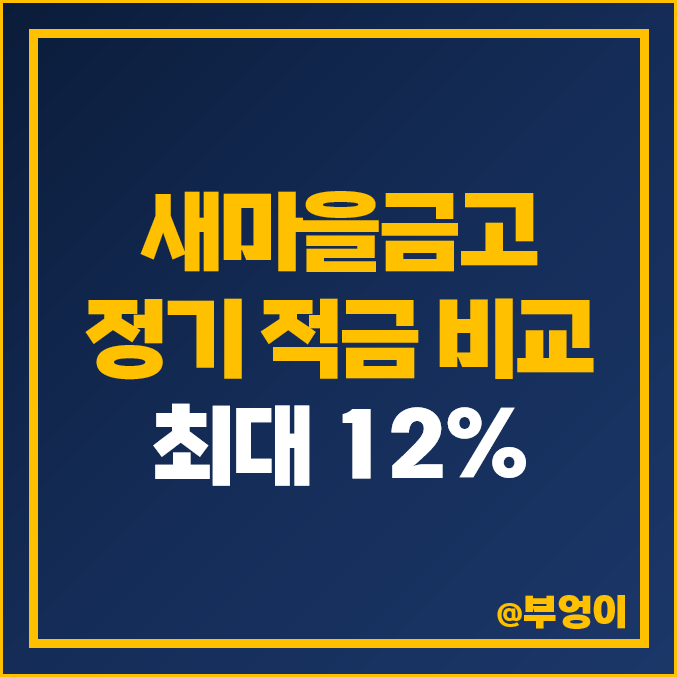 새마을금고 금리 높은 단기 고금리 특판 정기 적금 추천 비교 12% 새마을금고 금리 높은 단기 고금리 특판 정기 적금 추천 비교 12%