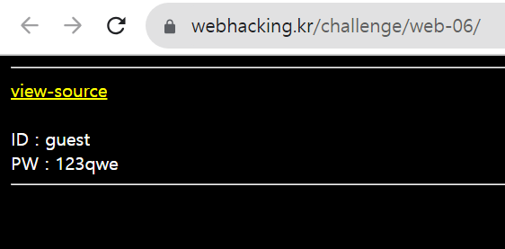 Webhacking.kr | Challenge 06