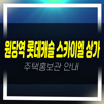  원당역 롯데캐슬 스카이엘 상가 주상복합아파트 단지내 상업시설 상권 및 잔여호실 홍보관 현장문의