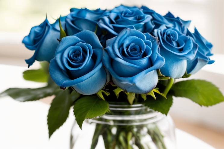 [Ai Greem] 사물_꽃 034: 아름다운 파란 장미, 예쁜 파란색 장미 꽃 무료 이미지 및 썸네일
