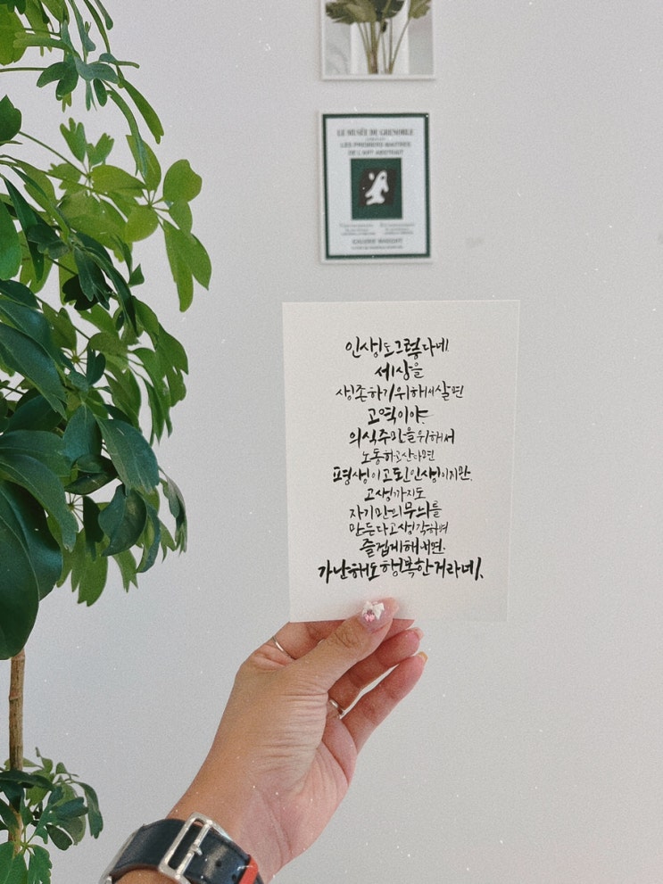  생각하기 나름 / 이어령의 마지막수업 / 캘리그라피 명언 / 파주캘리그라피