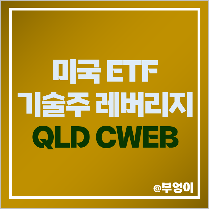 기술주 레버리지 미국 ETF 투자 방법 QLD CWEB 주가 수수료 기술주 레버리지 미국 ETF 투자 방법 QLD CWEB 주가 수수료