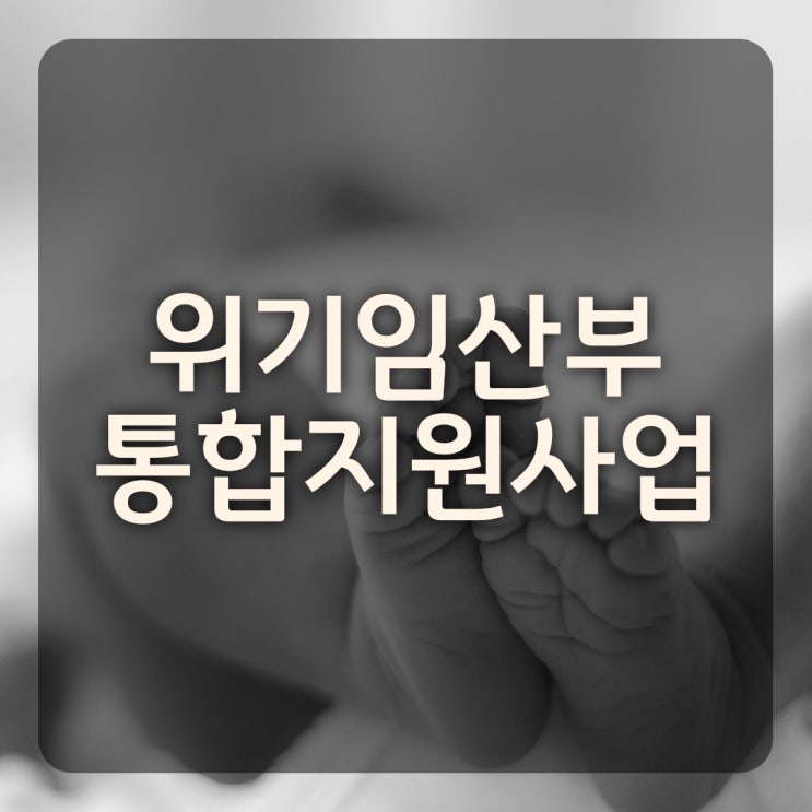 <b>위기임산부 통합 지원</b> 사업(임신, 출산)
