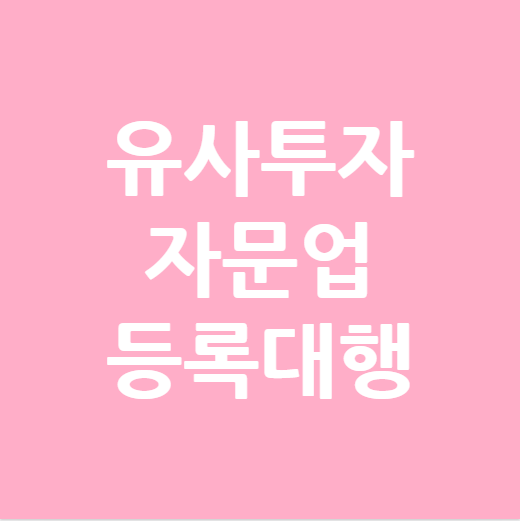 금융감독원 유사투자자문업 등록대행