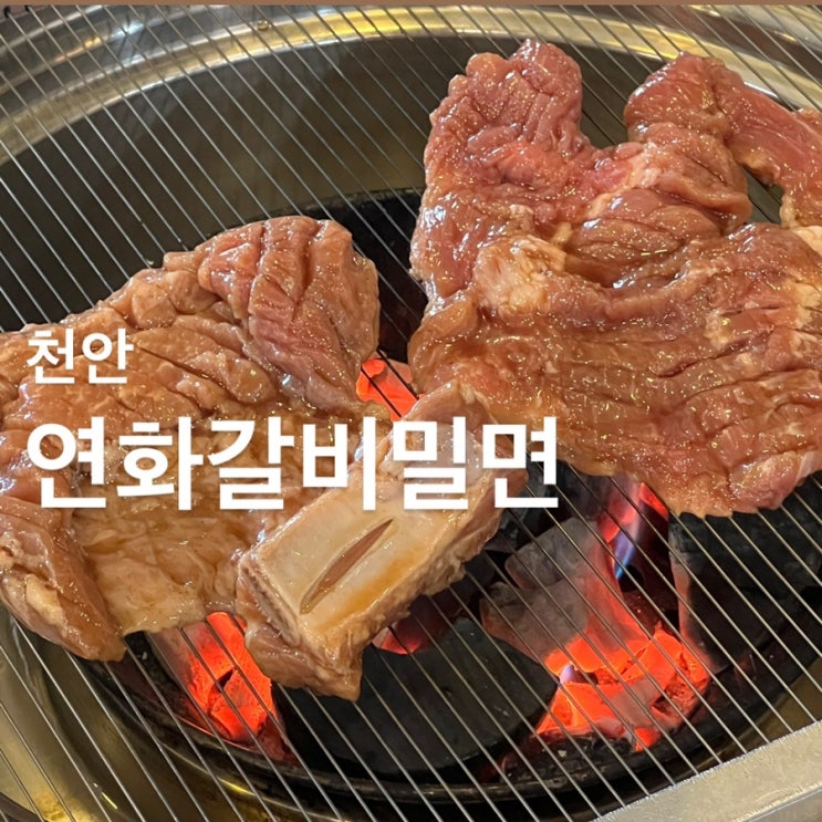 천안 연화갈비밀면 쌈채소가셀프라니