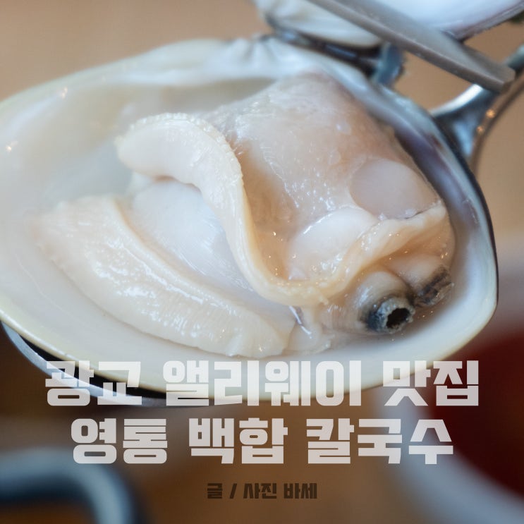  광교 앨리웨이 맛집 칼국수 해물파전 낙지초무침 맛있는 영통백합칼국수