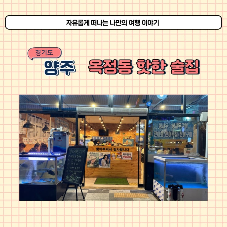  양주 옥정 술집 수다떠는오징어 횟집 안주가 맛있는 맛집