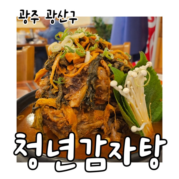  산더미같이 쌓아주는 광주 신창동 밥집 청년 감자탕