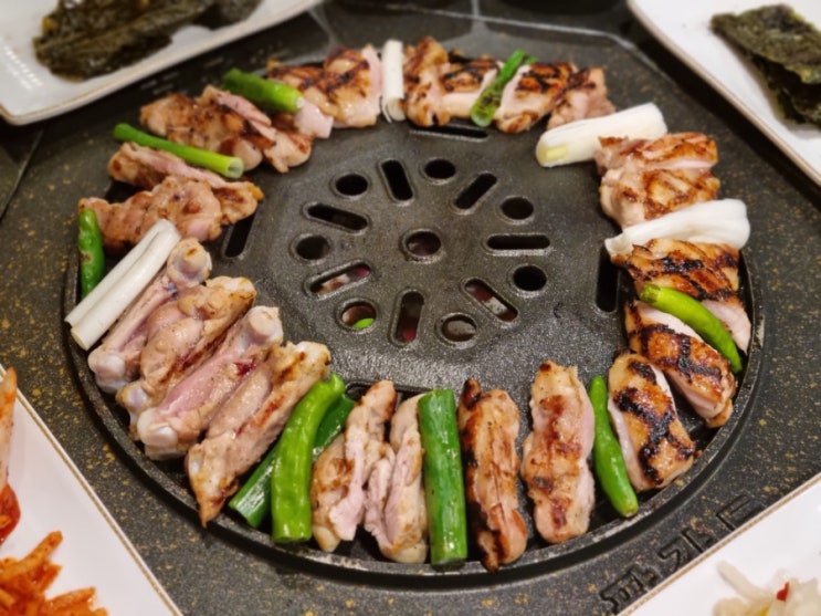  부평역 닭갈비 구워주는 인천 맛집 팔각도 | 숯불닭갈비, 비빔칼국수