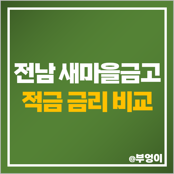 전남 새마을금고 정기 적금 금리 비교 단기 이자 높은 특판 추천 전남 새마을금고 정기 적금 금리 비교 단기 이자 높은 특판 추천