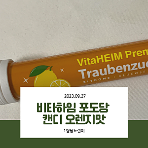 당뇨 포도당캔디 비타하임 오렌지맛 혈당 변화 확인