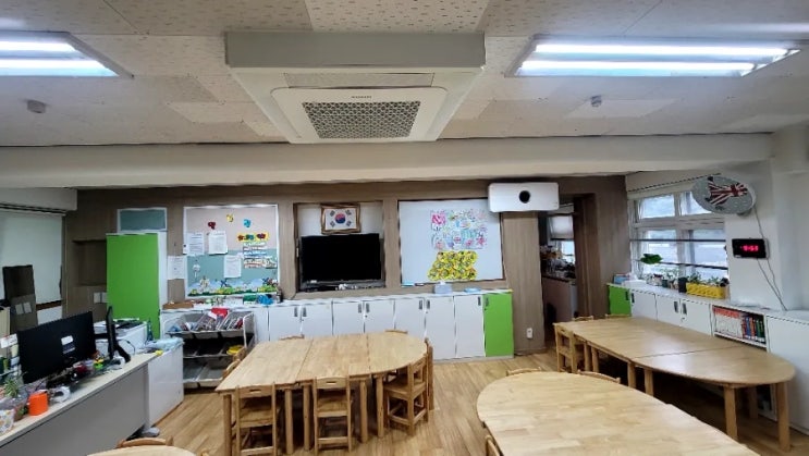  서울/수원/용인 학교 천장형 시스템에어컨 청소,시스템에어컨 공기청정집진키트/필터청소)