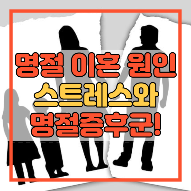  명절 이혼 생각까지 하게 만드는 스트레스 증후군 해결 방법!