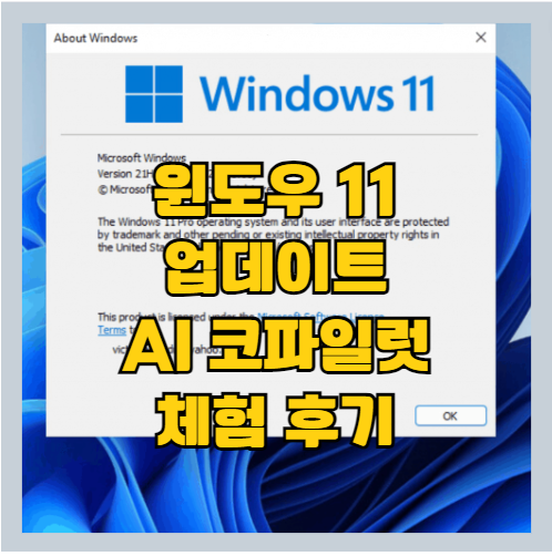 윈도우 11 업데이트와 빙챗 AI 코파일럿 소식 및 윈도우 11 업데이트 후기(GPT-4 무료 사용하기)