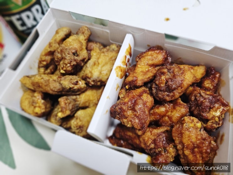 일산역치킨 교촌치킨 일산시장점 반반윙 포장 후기