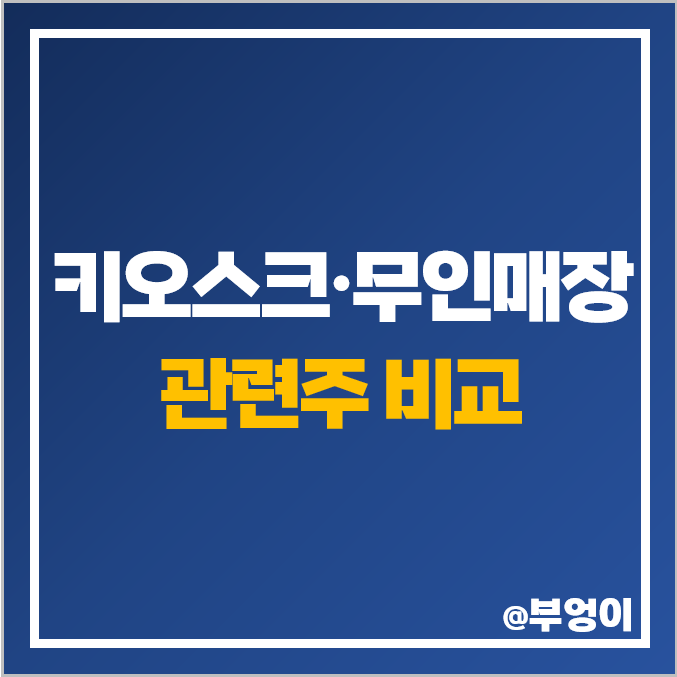 키오스크 관련주 무인매장 주식 케이씨에스 씨아이테크  주가