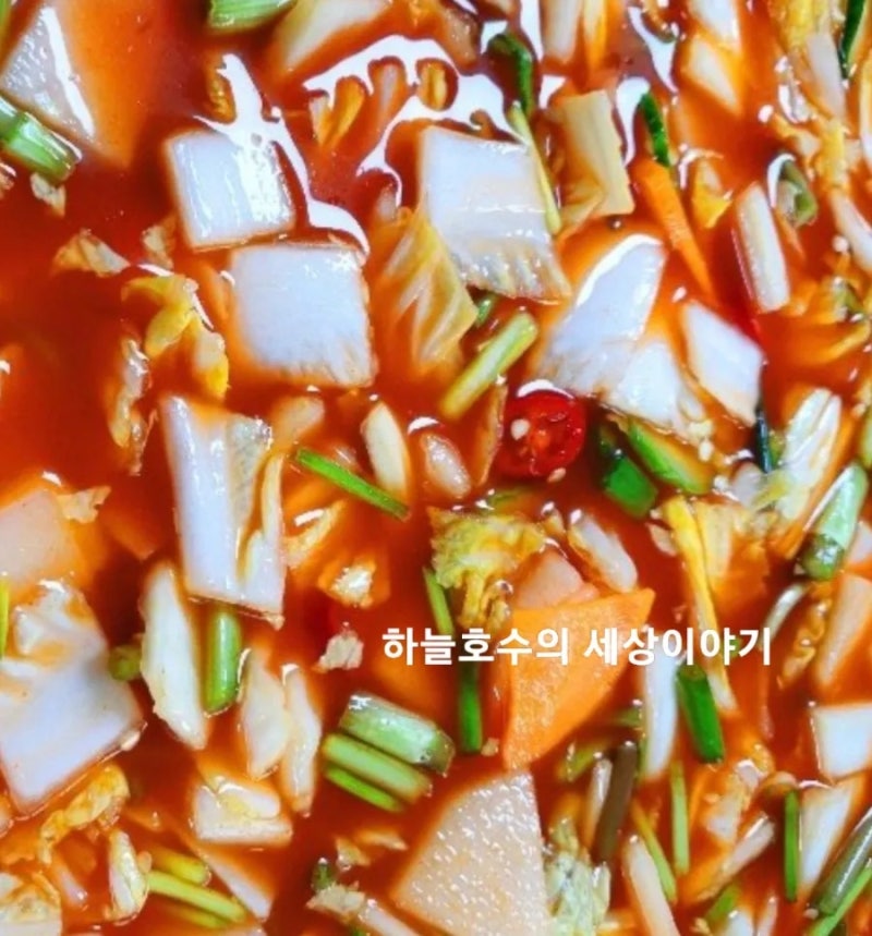 한식 요리 추석명절맞이 나박김치 내가 만든 사과 나박물김치 레시피~