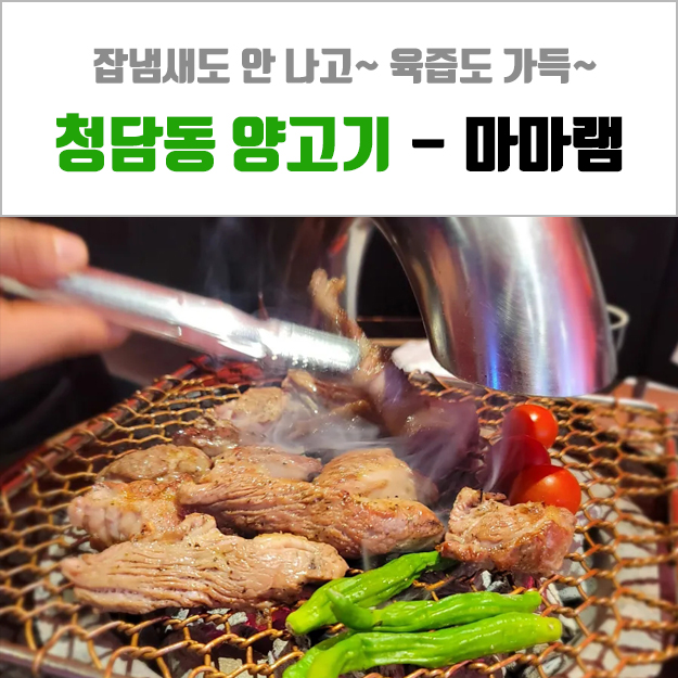  청담동 양고기 - 잡냄새가 안나고 맛있었던 마마램 후기!