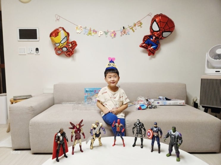  육아일기 만4살 생일파티, 마블 스파이디와 놀라운 친구들 레고 선물