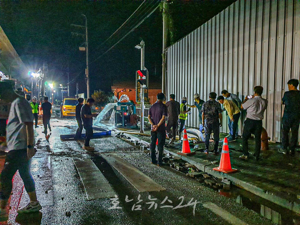  목포시, 27일 광역상수도관 파손으로 가동 중단..긴급 복구로 수돗물 정상공급