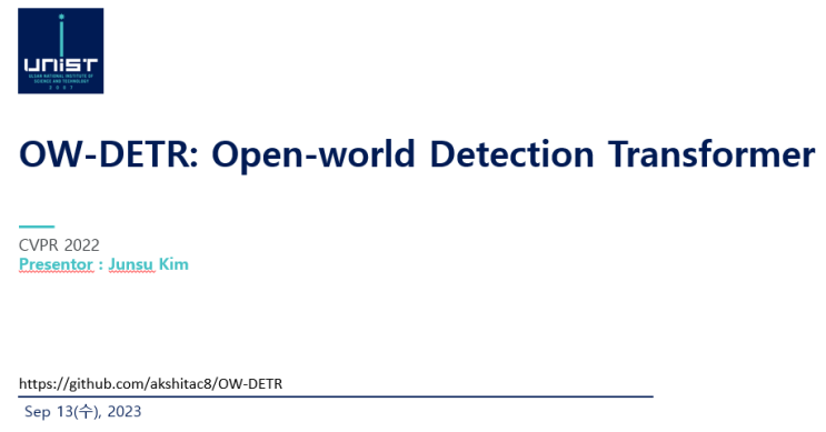 OW-DETR: Open-world Detection Transformer
