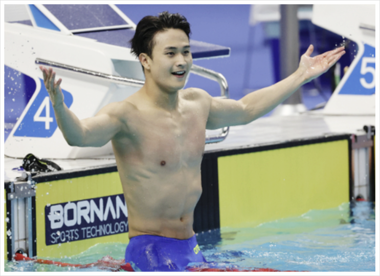 백인철 <b>김우민 황선우</b> 한국 수영 역사적 기록 아시안 게임에서... 
