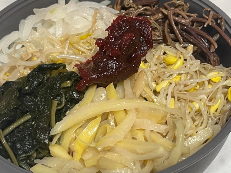  이마트 키친델리 명절 6종나물로 비빔밥 만들기