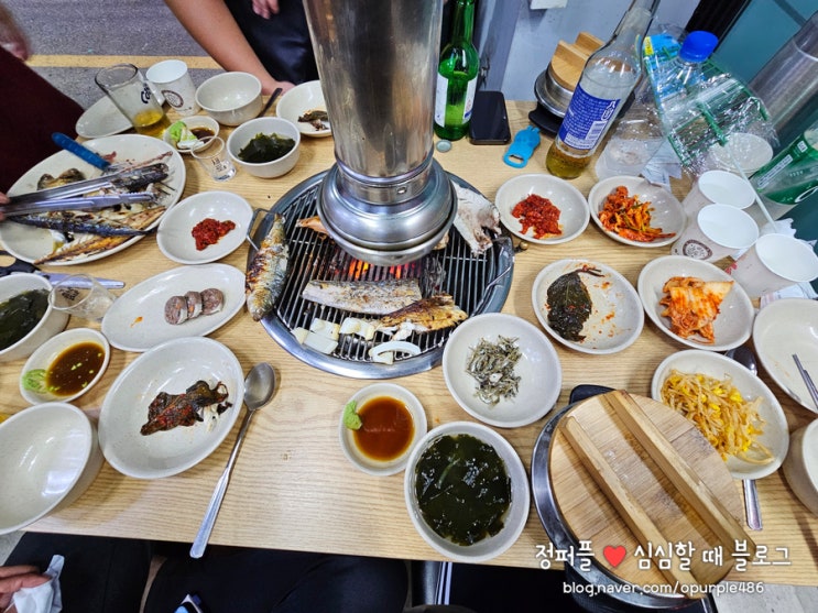  속초 숯불 생선구이 식당 갯배 가을동화 생선구이