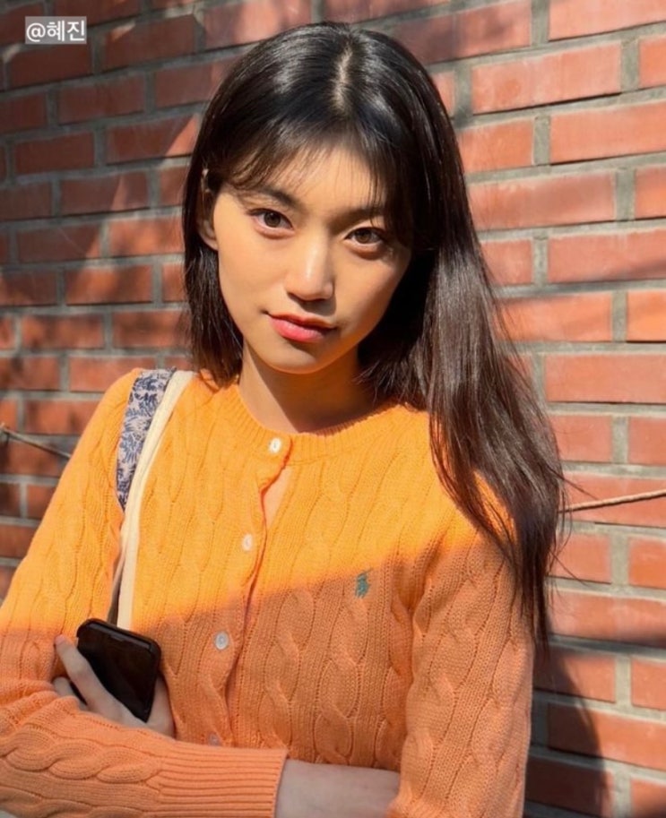  폴로 가디건 코디 여자연예인 여성셀럽 착샷 살펴봐요