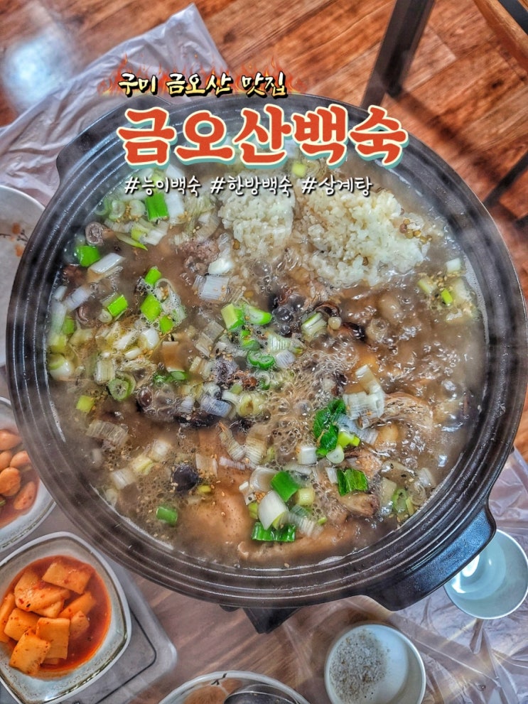  구미 금오산 맛집 금오산백숙에서 능이백숙 삼계탕 먹부림