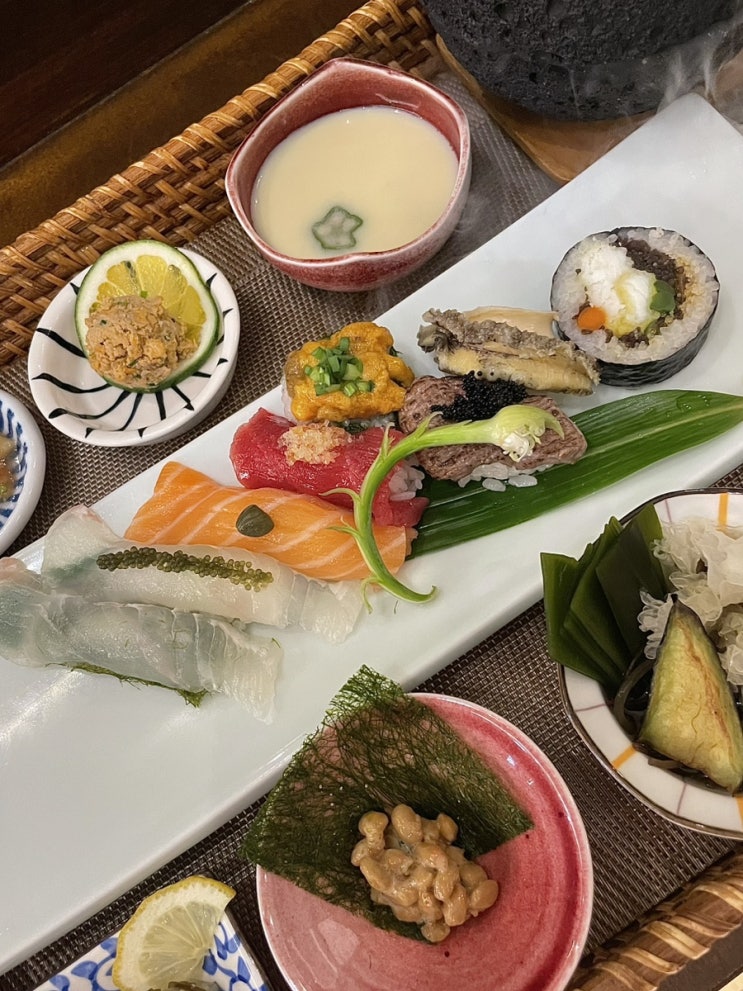  제주도 애월 맛집 화랑스시 예약 필수인 정갈한 가이세키 한상 초밥집