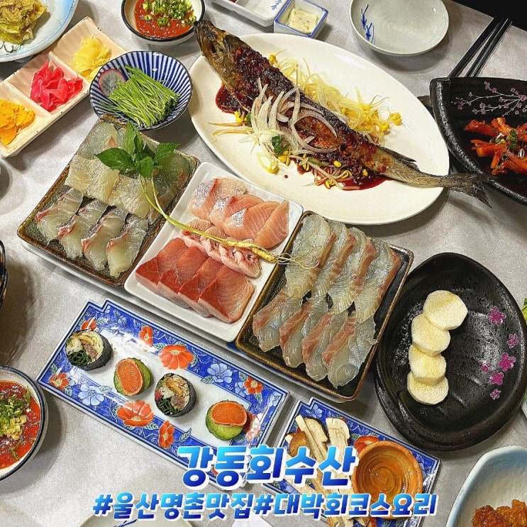  울산 횟집 가성비 회 코스요리 강동회수산!