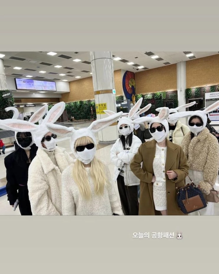 계묘년 맞아 트와이스가 준비한 깜짝 이벤트, 김포공항에서 포착된 토끼 변장 무리 계묘년 맞아 트와이스가 준비한 깜짝 이벤트, 김포공항에서 포착된 토끼 변장 무리