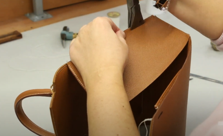 에르메스 캘리백 제작 영상 핸드백 제작과정 살펴보기 새들스티치 가죽가방 만들기 가죽공예
