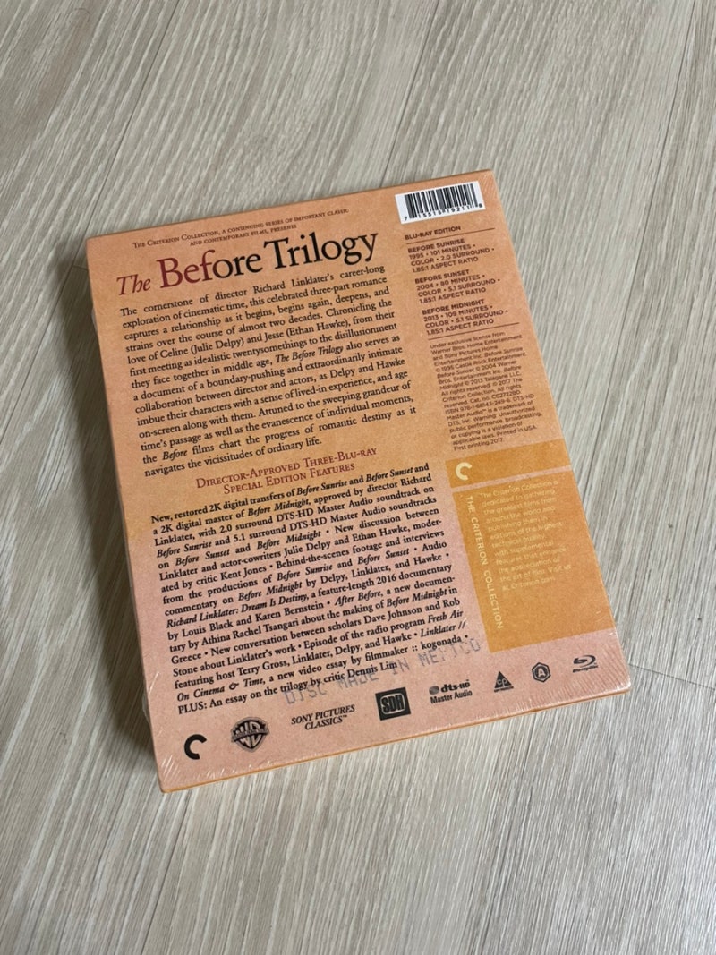 크라이테리온 컬렉션 The Criterion Collection) 비포 시리즈 트릴로지 The Before Trilogy (4  disc) : 네이버 블로그