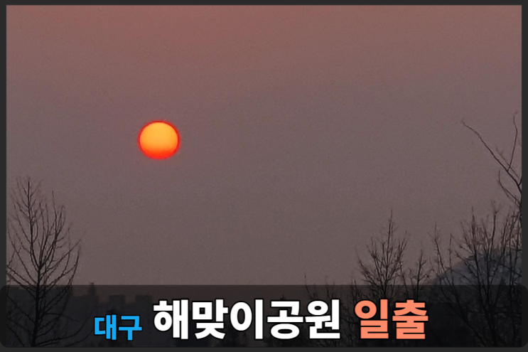  대구 해맞이공원 일출 명당 자리 알려드려요~ 주차장 깨알팁까지!!