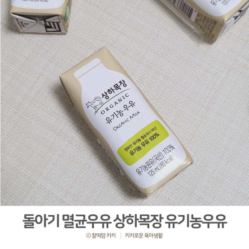 돌아기 우유 상하목장 유기농우유 125 멸균 생 우유 차이