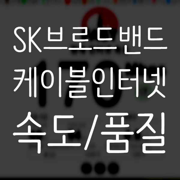  SK브로드밴드 케이블(SKB, 구 티브로드) 인터넷 속도 측정(업로드 다운로드) 및 해지방어 후기